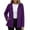 #016-Purple, variant on Warop Raincoat Women Lightweight Hooded Zip-Up Jacket Solid-Color Long-Sleeve Coats Waterproof Windproof Travel Jacket