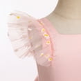 thumbnail image 4 of IBTOM CASTLE Kids Girls Birthday Party Sundress Floral Embroidery Backless Princess Tulle Tutu Wedding Pageant Dress 3-4 Years Pink Daisy, 4 of 8