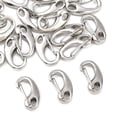 thumbnail image 2 of Resistant Polished 304 Stainless Steel Keychain Clasp Findings Snap Clasps Stainless Steel color 21x11x4.5mm Hole: 3x5mm, 2 of 5