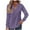 Purple, variant on Lindreshi Plus Size Tops Long Sleeve Fashion Women's Button V-Neck Long Sleeve Casual T-Shirt Top Solid Blouse