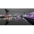 thumbnail image 2 of Frank, Assaf 14x9 Black Ornate Wood Framed with Double Matting Museum Art Print Titled - View along the river Clyde at night, Glasgow, 2 of 4