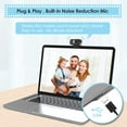 thumbnail image 4 of 1080P Webcam with Microphone, HD Webcam Web Camera with Tripod Stand, Widescreen USB Computer Camera, Streaming Mic Web cam for Online Calling/Conferencing,Facetime/YouTube Desktop Laptop PC, 4 of 7