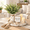 White, variant on Brown Rustic Modern Farmhouse 6-Piece Decor Set for Table Centerpieces and Mantels