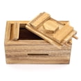 thumbnail image 2 of Puzzle Box BSIRI Canopic con forma de cofre de madera con cierre, 2 of 9