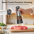 thumbnail image 2 of Electric Salt and Pepper Grinder Set,Stainless Steel Rechargeable Automatic Pepper Mill Shakers with USB Charging Base,External Adjustable Coarseness,, 2 of 5