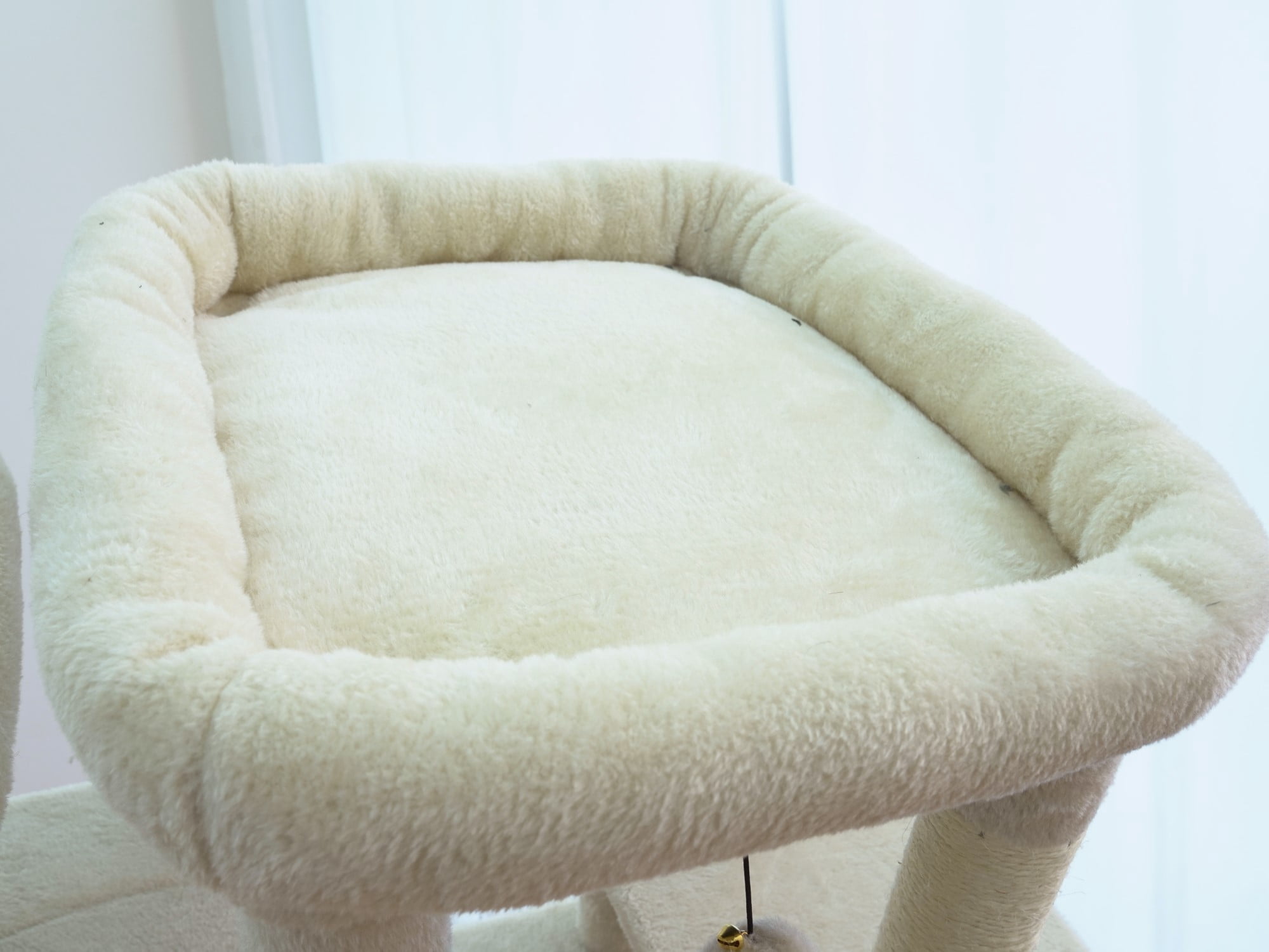 Vibrant Life Heavy Duty 7-Level 70" Cat Tree with Three Condos and Hammock, Beige