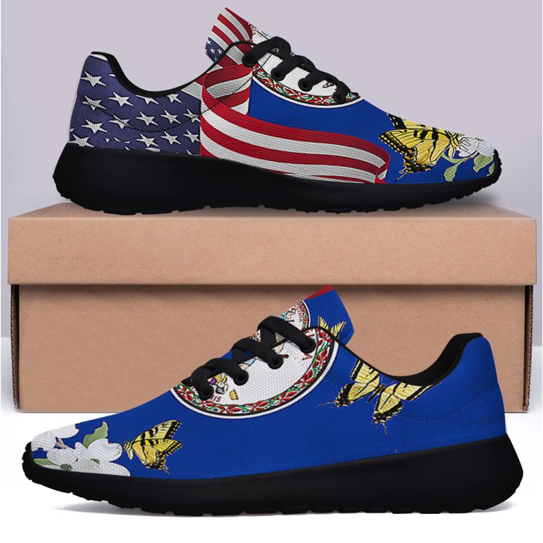 Virginia Stte Tiger Swallowtail Butterfly and Dogwood Flower Shoes