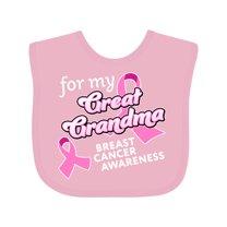 Inktastic For My Great Grandma-breast Cancer Awareness Boys or Girls Baby Bib