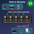 thumbnail image 3 of 3.5mm Aux + L/R Bi-Directional Stereo Audio Switch 4 in 1 Out A/B Analog Audio Switcher Selector, 3 of 6