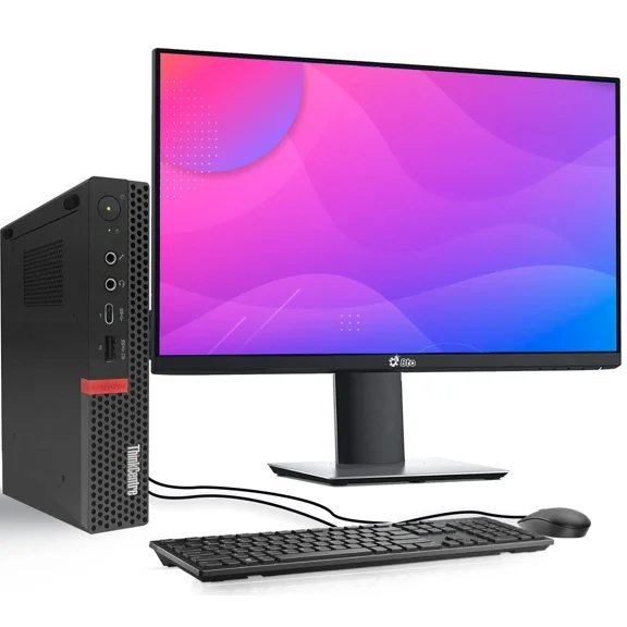 Restored Lenovo Tinkcenter M720/M920 Tiny Desktop PC | Intel Core i5-8500T Processor | 16GB DDR4 RAM | 128GB SSD | 19" LED Monitor | WIFI | Keyboard & Mouse | Windows 11 Pro (Refurbished)