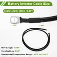 thumbnail image 4 of Cables de batería de inversor de 5/16" Lug de 7 AWG de 3.5FT de Bargains Únicos, Cobre Estaño, 1 Pc Negro, 4 of 7