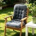 thumbnail image 5 of Rocking Chair for Indoor Outdoor Use High Back Patio Pad Non Bottom Tufted Seat Pad with Ties Ideal for Chairs, 5 of 9