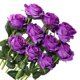 thumbnail image 4 of Simulación de flor de rosa artificial, decoración floral, oficina en casa, tela de boda, flor falsa, púrpura 10 Piezas kenally HA8916-03B, 4 of 6