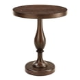 thumbnail image 5 of Roundhill Furniture Solmere 22" Round Wood Pedestal End Table, Espresso, 5 of 6