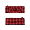 thumbnail image 3 of Balery Buffalo Plaid Red Black Pattern Baby Headbands Hairbands Hair Bow Elastics for Baby Girls Newborn Infant Toddlers Kids, 3 of 3