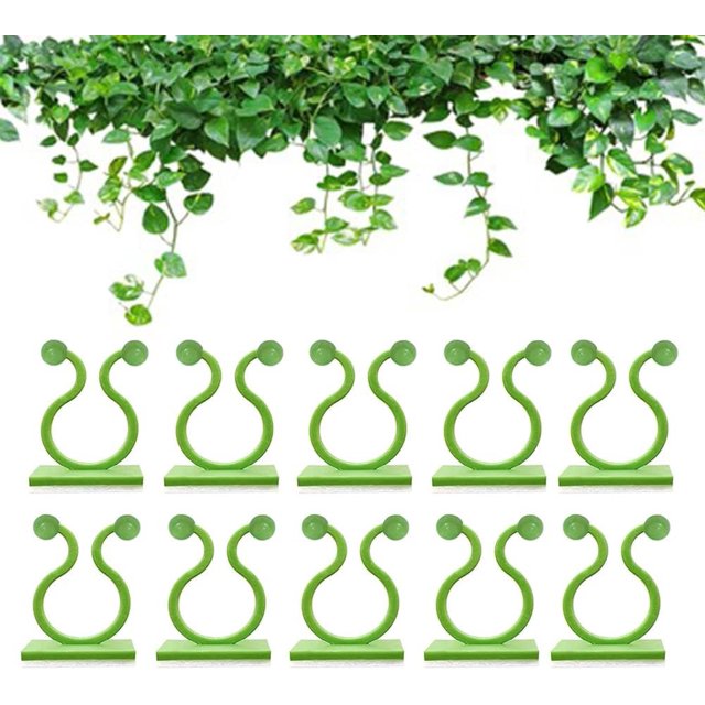 120 clips de plantas para plantas trepadoras, clips de pared de plantas verdes para tracción de vides, clips de fijación de plantas, clips de plantas autoadhesivos, gancho de fijación para p