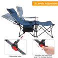 thumbnail image 3 of Lineslife 2 in 1 Folding Camping Chair with Removable Footrest, Portable Reclining Camp Lawn Chairs with Detachable Table for Adults, Blue, 3 of 8