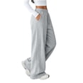 thumbnail image 5 of Zpzdpjkx Womens Wide Leg Sweatpants High Waisted Baggy Joggers Pants Fashion Outfits Teen Girl Drawstring Athletic Trousers, 5 of 8