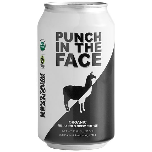 Backyard Beans 12 fl. oz. Organic Nitro Punch in the Face Cold Brew Coffee - 12/Case