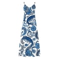 thumbnail image 4 of TaTaai Womens Casual Fashion Print Round Neck Sleeveless Maxi Dress Lightweight Soft Breathable All Match Daily Life Outfits Gift, 4 of 5