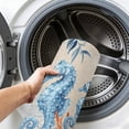 thumbnail image 6 of Hallway Runner Rug 2'x6', Blue Red Seahorse Coastal Kitchen Runner Rugs Non-Slip Carpet Mats, Farmhouse Beach Coral Nautical Bedside Rugs Runners Washable Floor Carpet for Bathroom Laundry Room, 6 of 8