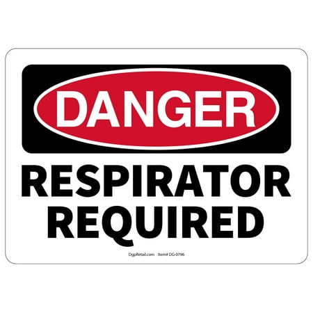 

OSHA DANGER SAFETY SIGN RESPIRATOR REQUIRED