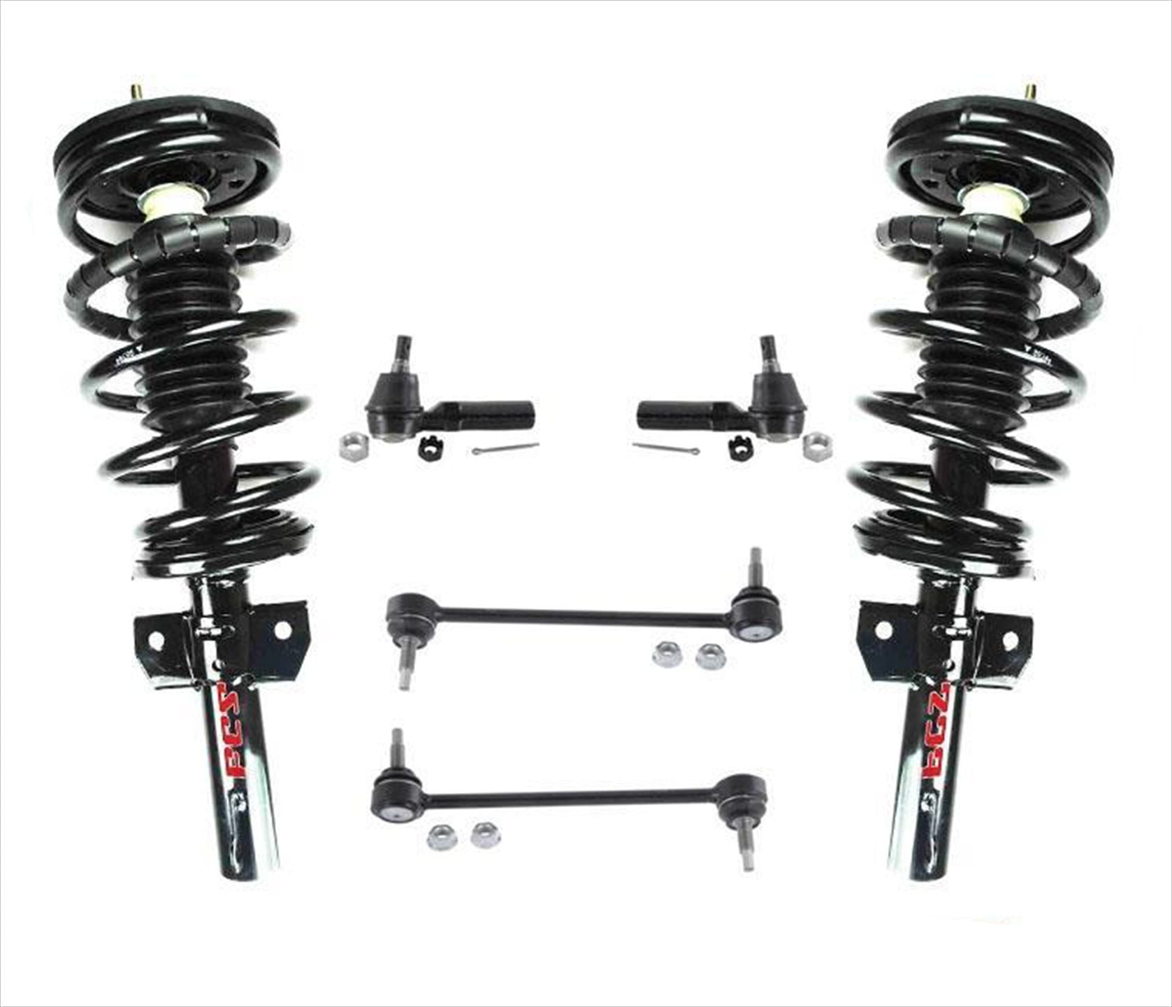 Front Complete Struts Sway Bar Links and Outer Tie Rods for Ford