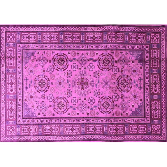Ahgly Company Indoor Rectangle Persian Purple Traditional Area Rugs, 5' x 7'