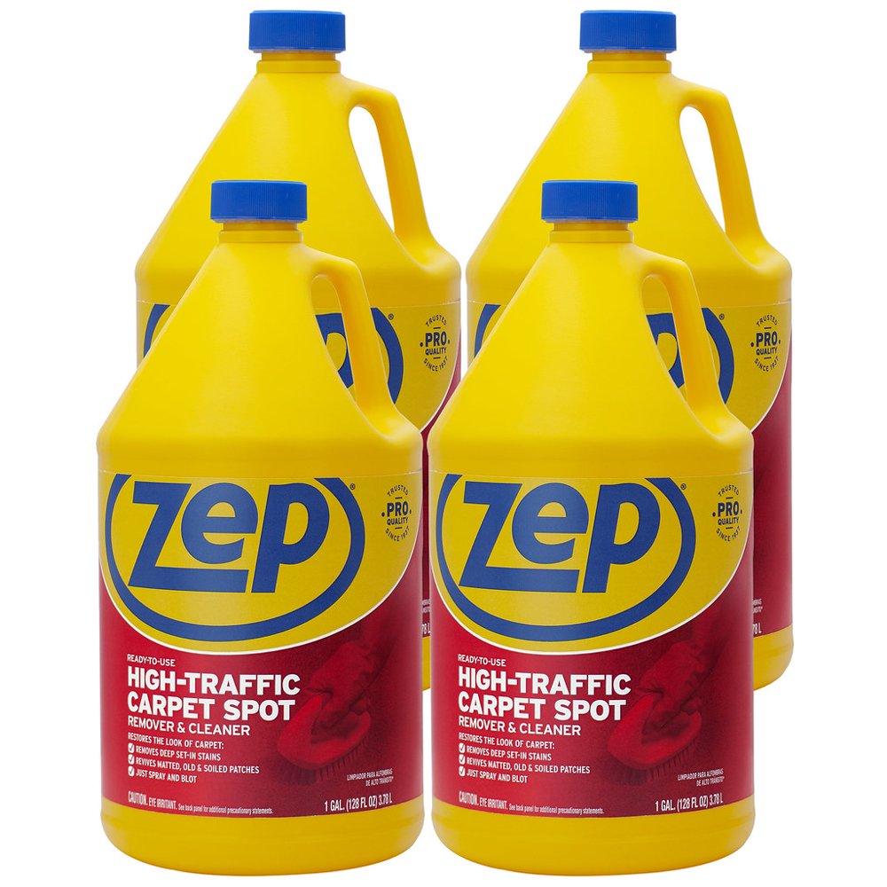 Zep High Traffic Carpet Cleaner 1 Gallon ZUHTC128 (Case of 4) Formula Removes Deep