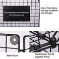 thumbnail image 5 of 3 Tier Metal Wire Wall Mount Storage Basket with Hanging Hooks and Chalkboards, Rustic Kitchen Fruit Produce Bin Rack, 5 of 8