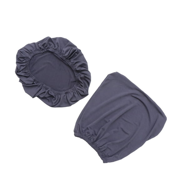 SOPOTUTU Split Stretchy Chair Cover Elastic Sleeve Polyester Dark Grey 1 Set