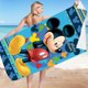 thumbnail image 3 of Disney-Toalla de playa de Mickey y Minnie, Toalla de baño de Anime, pelusa que absorbe el agua, baño, piscina, secado rápido, regalo, 3 of 5