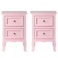 thumbnail image 1 of Ktaxon Set of 2 Nightstand, Side Table Night Table,Pink, 1 of 9