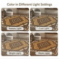 thumbnail image 7 of ODIKA 6'x9' Washable Area Rug Patchwork Faded Stripe Symmetrical Panel Arrangement Round Contrasting for Queen Size Bedroom, Under Bed, Master Suite, Easy Care, Non-Shedding, 7 of 7