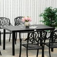 thumbnail image 5 of Black Woodgrain Table | Used for Outdoor Entertaining and Family Dinners | Get a Durable and Easy - to - clean Patio Table, 5 of 5
