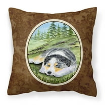 Carolines Treasures SS8283PW1414 Australian Shepherd Fabric Decorative Pillow, 14Hx14W, multicolor