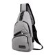 thumbnail image 4 of Bolso bandolera en el pecho con con puerto de carga USB de viaje gris Sunnimix Bolso bandolera tipo bandolera, 4 of 8
