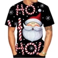 thumbnail image 2 of Camiseta con estampado 3d de Navidad para hombre y mujer, pantalón corto informal, camiseta de manga nueva a la moda, 2 of 3