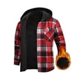 thumbnail image 5 of Wutalume Men's Flannel Button-Up Jacket with Plaid Design, Fleece Lined for Warmth, Chest Pockets for Storage, Casual and Stylish for Daily, Work and Weekend Wear,Vermilion S, 5 of 5