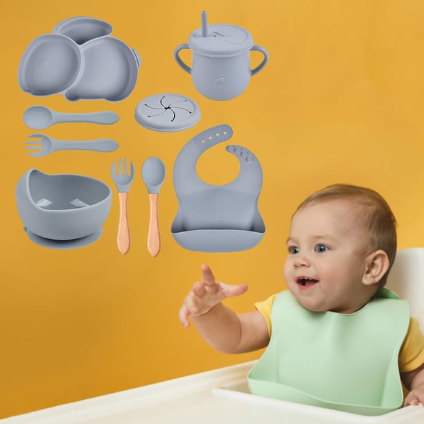 Juego de alimentación para bebés Juego de platos de alimentación para niños pequeños creativos Dibujos animados para niños que comen Hugtrwg Para estrenar