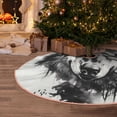 thumbnail image 5 of Daiia Majestic Wolf Landscape Drawing Merry Christmas Tree Skirt , Xmas Large Lace-up Tree Skirt, Santa Snowflakes Rustic Home Decorations New Year Party Farmhouse Decor-36", 5 of 6
