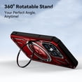 thumbnail image 3 of ShellTech for iPhone 14 Pro case Compatibe with Mag  Safe compatibility and a 360-degree rotatable ring stand feature,Red, 3 of 6
