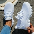 thumbnail image 4 of Women's Athletic Shoes,Slip On Shoes Women,Running Shoes Women,Womens Shoes Running Sneakers Tennis Non Slip Walking Gym Workout Athletic Comfortable Fashion saport Casual Shoe,White,7.5, 4 of 7