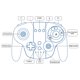 thumbnail image 5 of Manija Gamepad para Switch, Controlador de Juego Inalámbrico Bluetooth Sensor de Movimiento NFC Dual Motor Gamepad Grip para Switch(Negro) Partes Electronicas Octpeak No, 5 of 7