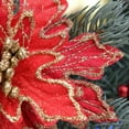 thumbnail image 4 of Tainini Artificial Christmas Poinsettia Flowers with Clips Ornaments for Christmas Tree Wreath Fireplace Stairs Decor, 4 of 6