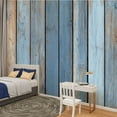 thumbnail image 2 of Peel and Stick Wallpaper Waterproof Weathered Wood Blue Gray Color Palette Wood Grain Vertical Planks Aged Wall Mural Decor Self Adhesive and Removable 100in x 144in, 2 of 8