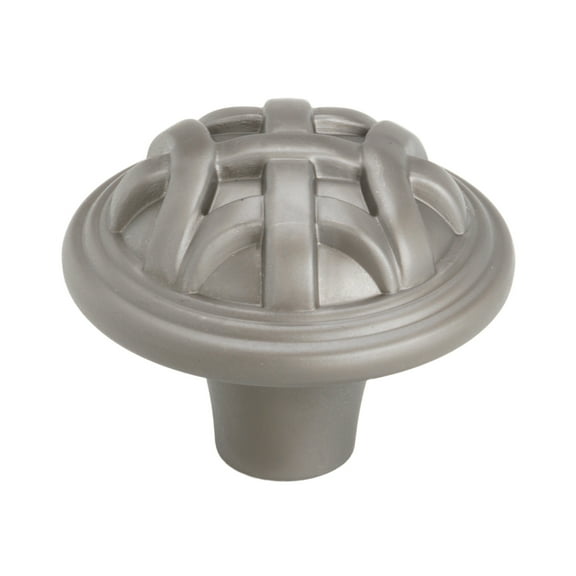 GlideRite 1-1/4 in. Round Braided Cabinet Knob, Graphite Gray - 82115-GPH, 1 Pack