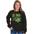 thumbnail image 3 of Funny Oh Snap Turtle Animal Pun Sweatshirt for Men or Women Brisco Brands S, 3 of 6