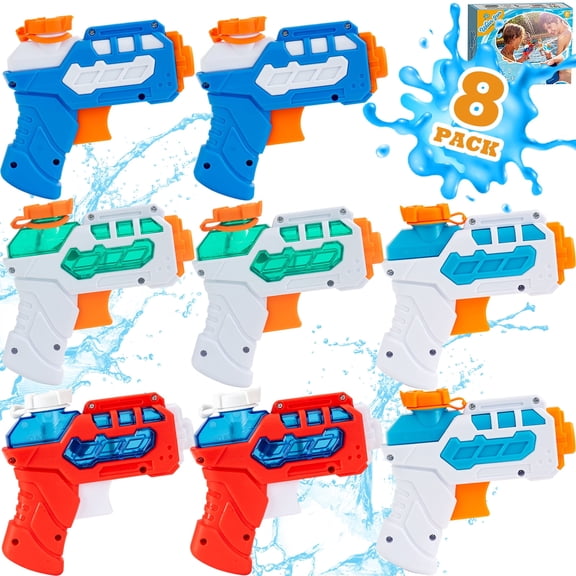 8 Pack Water Pistol for Kids, Small Mini Water Guns Water Squirt Gun, Outdoor Water Fighting Play Toy Summer Swimming Pool Beach for Boys Girls Toys
