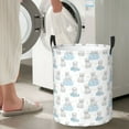 thumbnail image 5 of Picia Playful Polar Bear Pals Pattern Large Laundry Basket, Waterproof, Freestanding Laundry Hamper, Collapsible Tall Clothes Hamper with Extended Handles-Small, 5 of 6